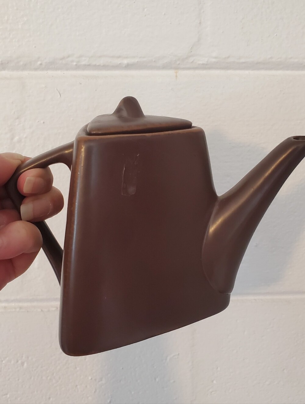 Brown Ceramic Triangle Teapot Modern Design With Lid‎ - Picture 7 of 16
